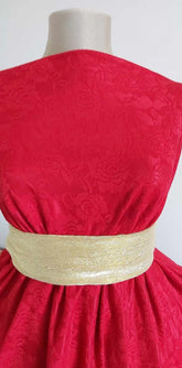 Dantela Captusita Rosu Model Floral DAN1075
